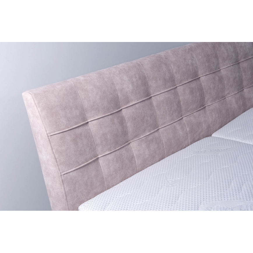 Tapecirani krevet s madracem i skladišnim prostorom VIOLET 180x200 cm bež