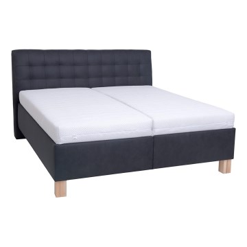 Tapecirani krevet s madracem i spremišnim prostorom VIOLET 160x200 cm antracit