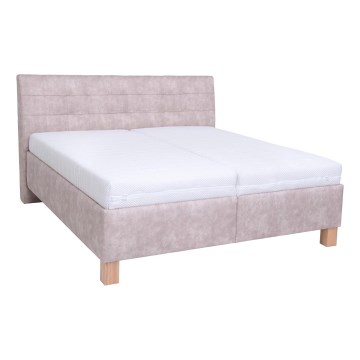 Tapecirani krevet s madracem i spremišnim prostorom VIOLET 160x200 cm bež