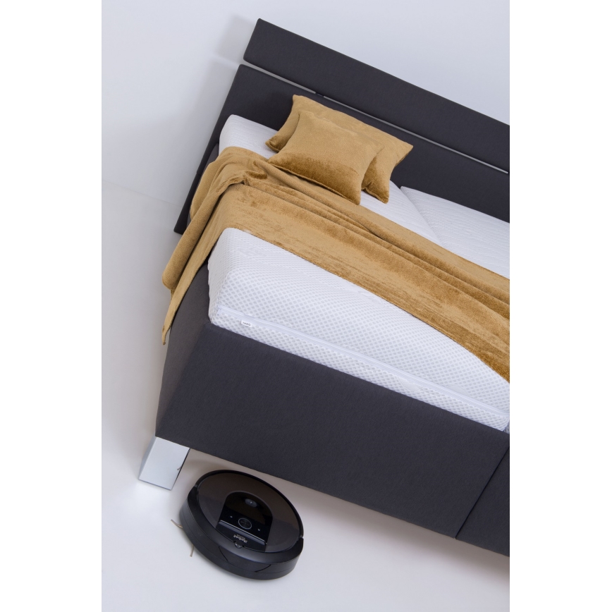 Tapecirani krevet s madracem i spremištem ALIS 160x200 cm antracit