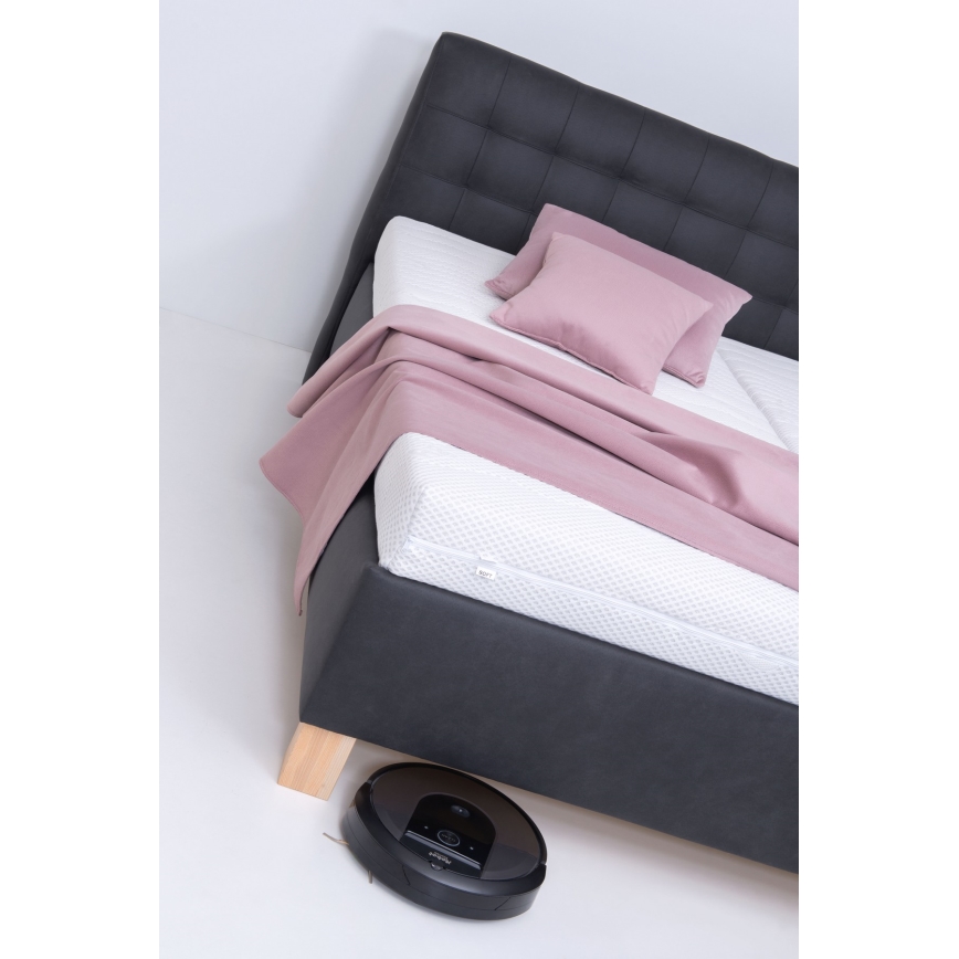 Tapecirani krevet s madracem i spremištem VIOLET 160x200 cm antracit