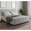 Tapecirani krevet s madracem s oprugama i spremištem ISABEL 160x200 svijetlosivi
