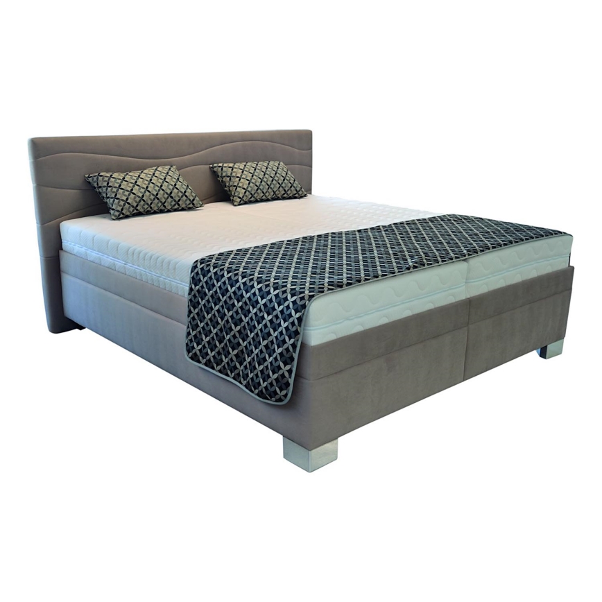 Tapecirani krevet s madracem WINDSOR 180x200 cm bež