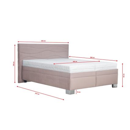 Tapecirani krevet s madracem WINDSOR 180x200 cm, bež