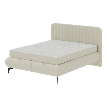 Tapecirani krevet s madracima i spremišnim prostorom ALEXA 180x200 cm bež