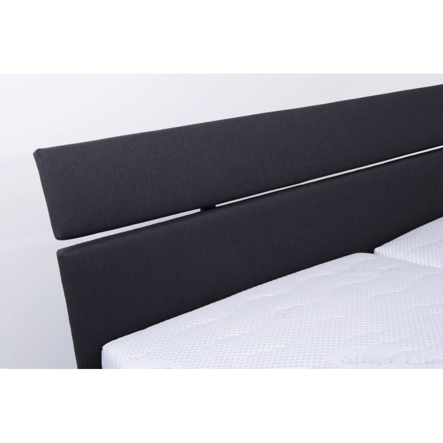 Tapecirani krevet s prostorom za odlaganje bez madraca ALIS 160x200 cm antracit