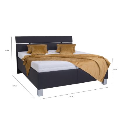 Tapecirani krevet s prostorom za odlaganje bez madraca ALIS 160x200 cm antracit