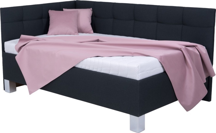 Tapecirani krevet s prostorom za odlaganje bez madraca MARIA PETITE 120x200 cm antracit