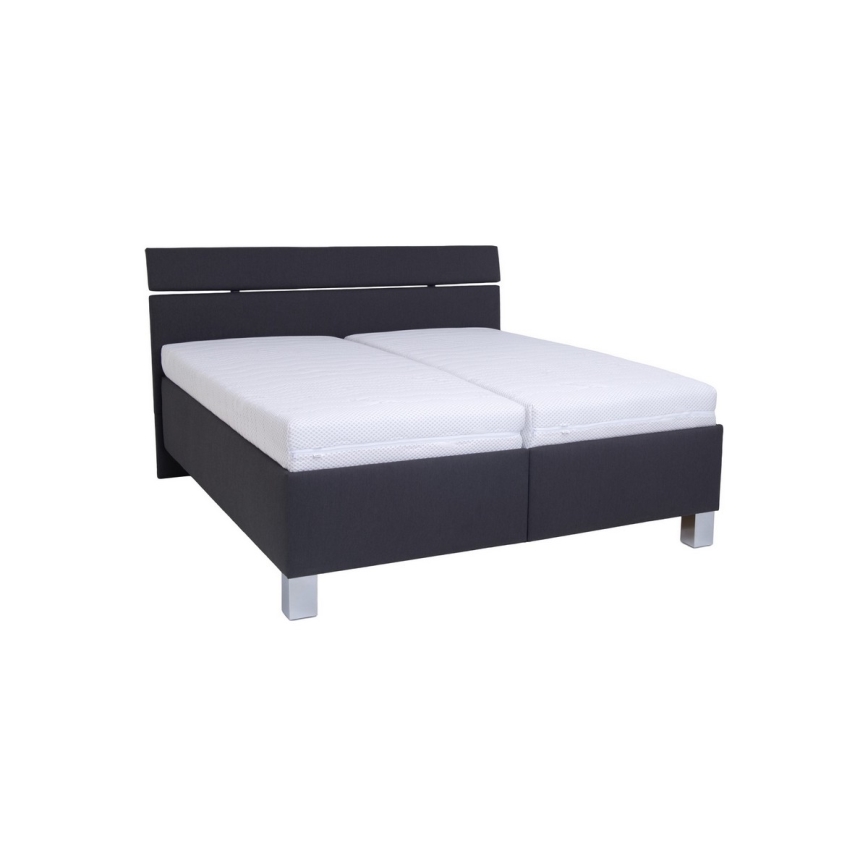 Tapecirani krevet s prostorom za pohranu bez madraca ALIS 160x200 cm antracit