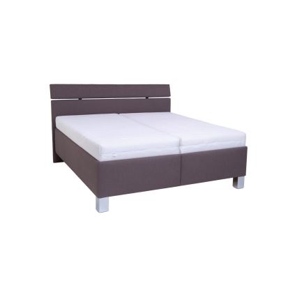 Tapecirani krevet s prostorom za pohranu bez madraca ALIS 160x200 cm smeđi