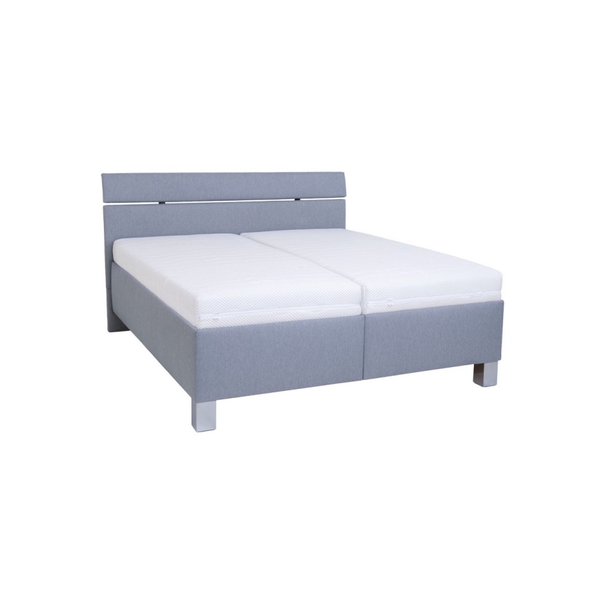 Tapecirani krevet s prostorom za pohranu bez madraca ALIS 160x200 cm svijetlosiv