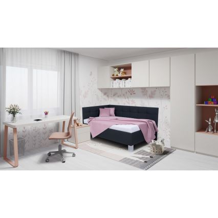 Tapecirani krevet s prostorom za pohranu bez madraca MARIA PETITE 120x200 cm antracit