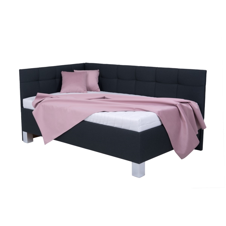 Tapecirani krevet s prostorom za pohranu bez madraca MARIA PETITE 120x200 cm antracit
