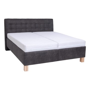 Tapecirani krevet s prostorom za pohranu bez madraca VIOLET 160x200 cm tamno siva