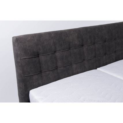 Tapecirani krevet s prostorom za pohranu bez madraca VIOLET 160x200 cm tamno siva