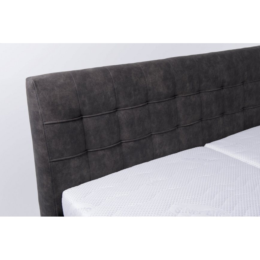 Tapecirani krevet s prostorom za pohranu bez madraca VIOLET 160x200 cm tamno siva