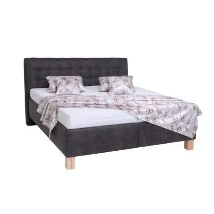 Tapecirani krevet s prostorom za pohranu bez madraca VIOLET 160x200 cm tamno siva
