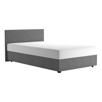 Tapecirani krevet s prostorom za pohranu i madracem DARIA 120x200 cm sivi