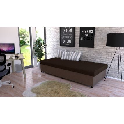 Tapecirani ležaj s prostorom za pohranu CORY 80x200 smeđa