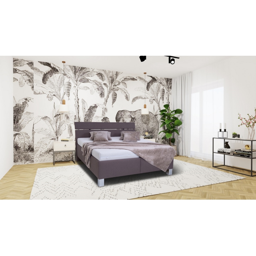 Tapecirani krevet sa skladišnim prostorom bez madraca ALIS 180x200 cm smeđa