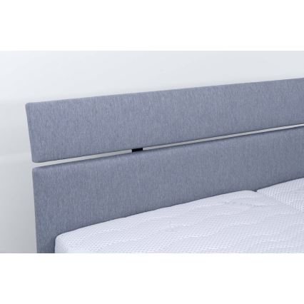 Tapecirani krevet sa skladišnim prostorom bez madraca ALIS 180x200 cm svijetlosiva