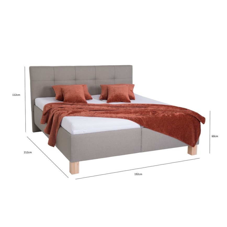 Tapecirani krevet sa skladišnim prostorom bez madraca MARIA 180x200 cm taupe