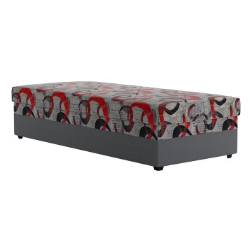 Tapecirani ležaj s prostorom za pohranu ESTEL 90x200 cm siva