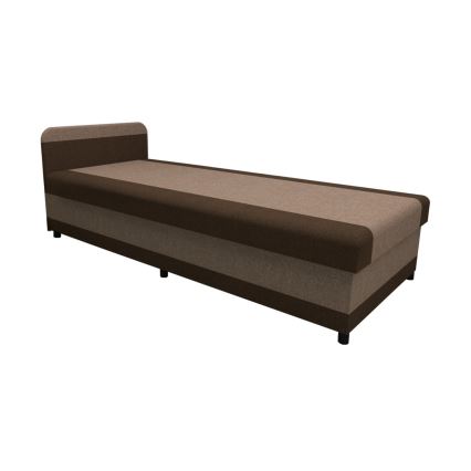 Tapecirani ležaj s prostorom za pohranu TALI 80x202 smeđi/bež