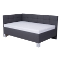 Tapecirano krevet s prostorom za odlaganje bez madraca MARIA PETITE 120x200 cm siva