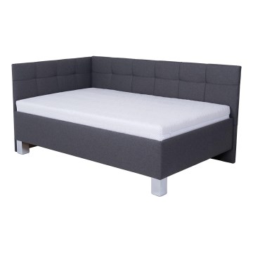 Tapecirano krevet s prostorom za odlaganje bez madraca MARIA PETITE 120x200 cm siva