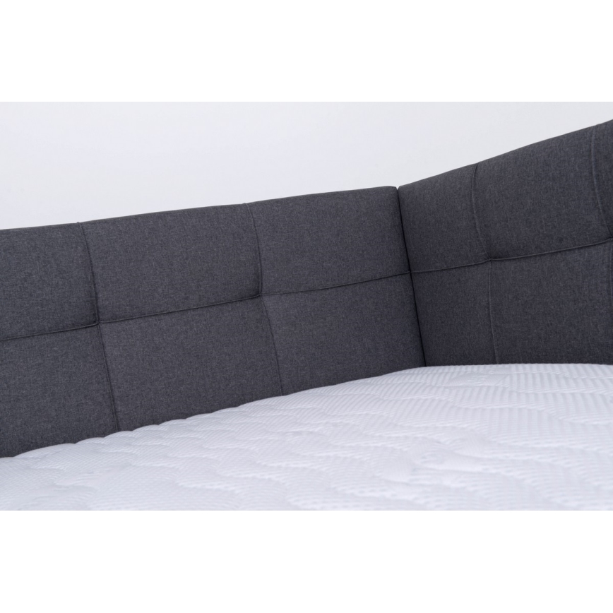 Tapecirano krevet s prostorom za odlaganje bez madraca MARIA PETITE 120x200 cm siva