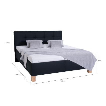 Tapecirano krevet s prostorom za pohranu bez madraca MARIA 180x200 cm antracit