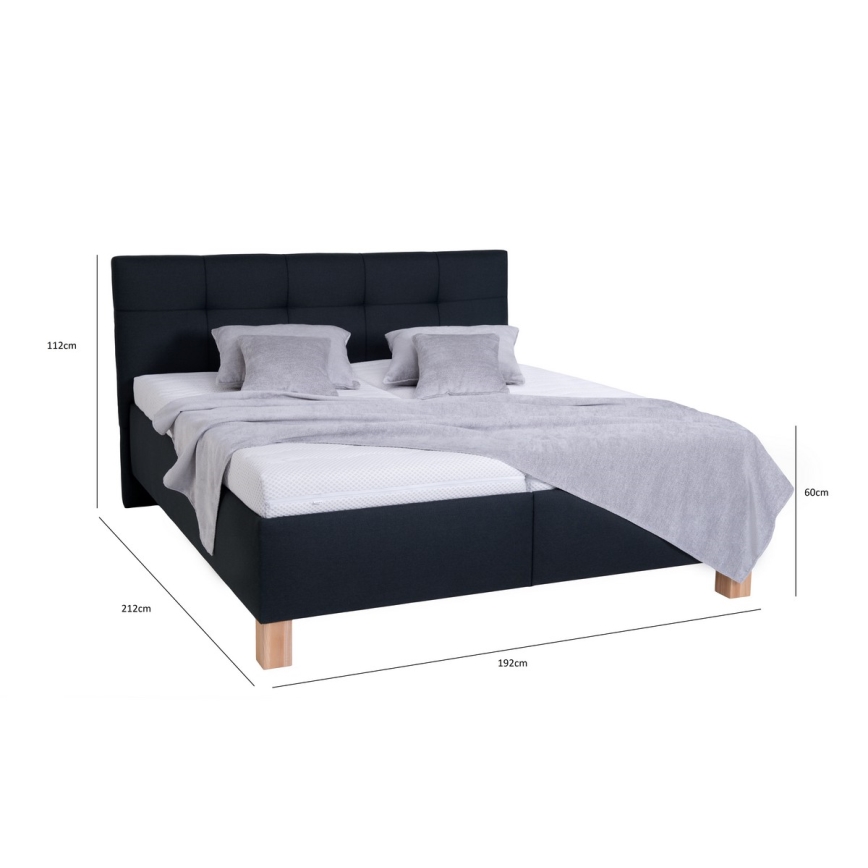Tapecirano krevet s prostorom za pohranu bez madraca MARIA 180x200 cm antracit