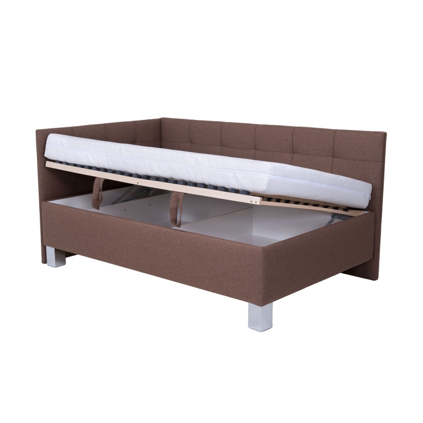 Tapecirano krevet s prostorom za pohranu bez madraca MARIA PETITE 120x200 cm smeđa