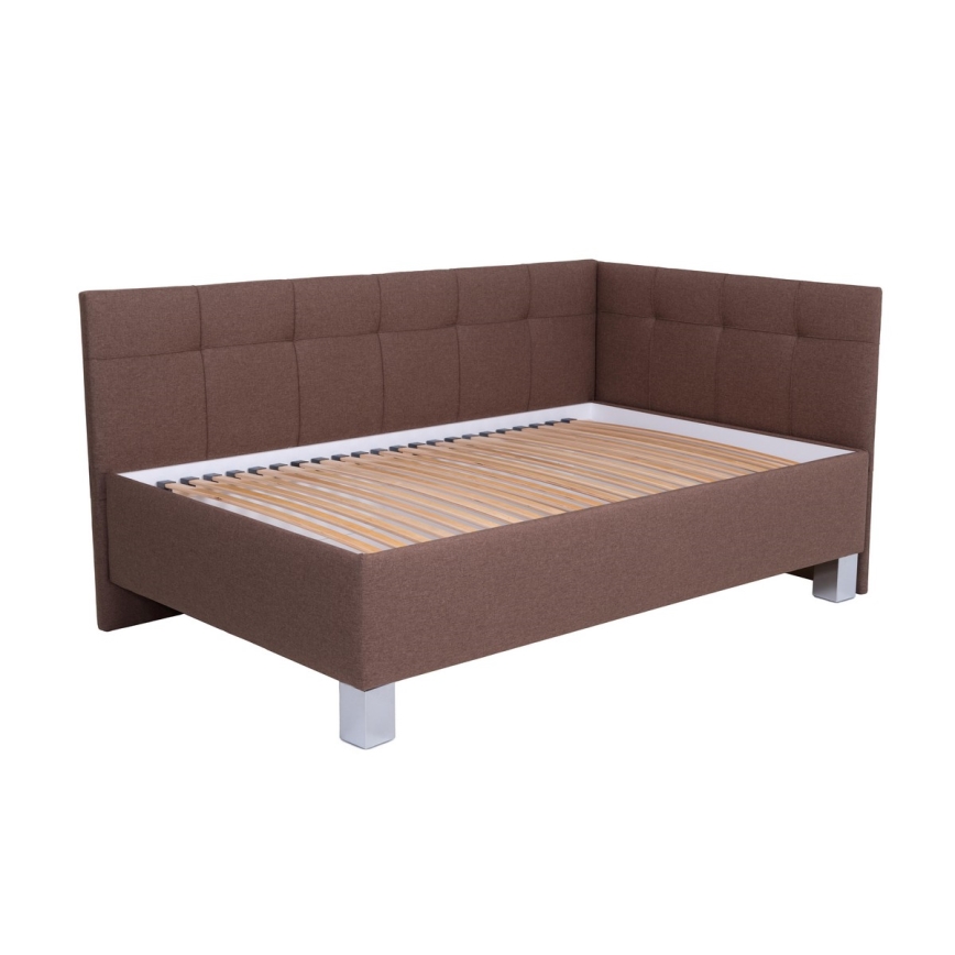 Tapecirano krevet s prostorom za pohranu bez madraca MARIA PETITE 120x200 cm smeđa