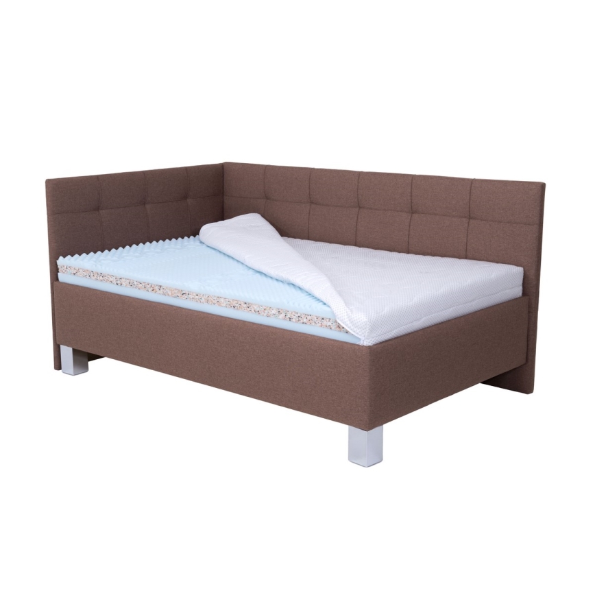 Tapecirano krevet s prostorom za pohranu bez madraca MARIA PETITE 120x200 cm smeđa