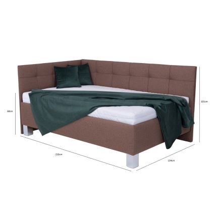 Tapecirano krevet s prostorom za pohranu bez madraca MARIA PETITE 120x200 cm smeđa
