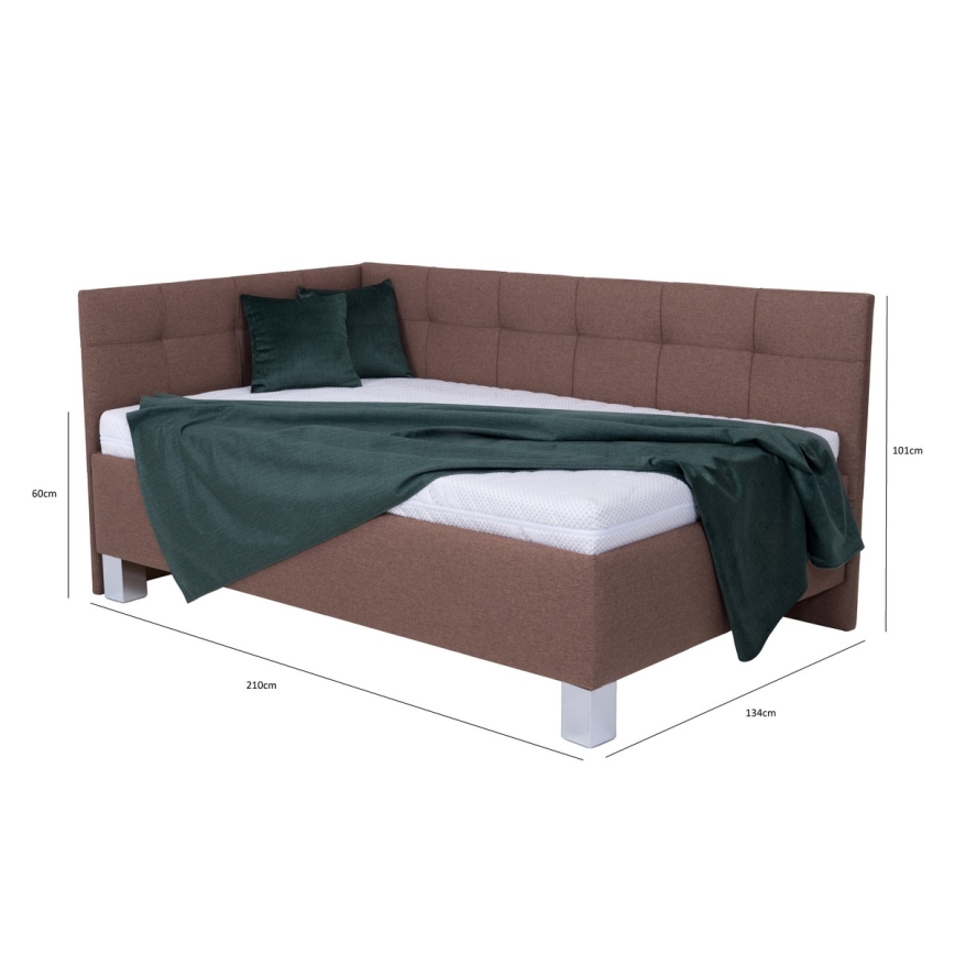 Tapecirano krevet s prostorom za pohranu bez madraca MARIA PETITE 120x200 cm smeđa