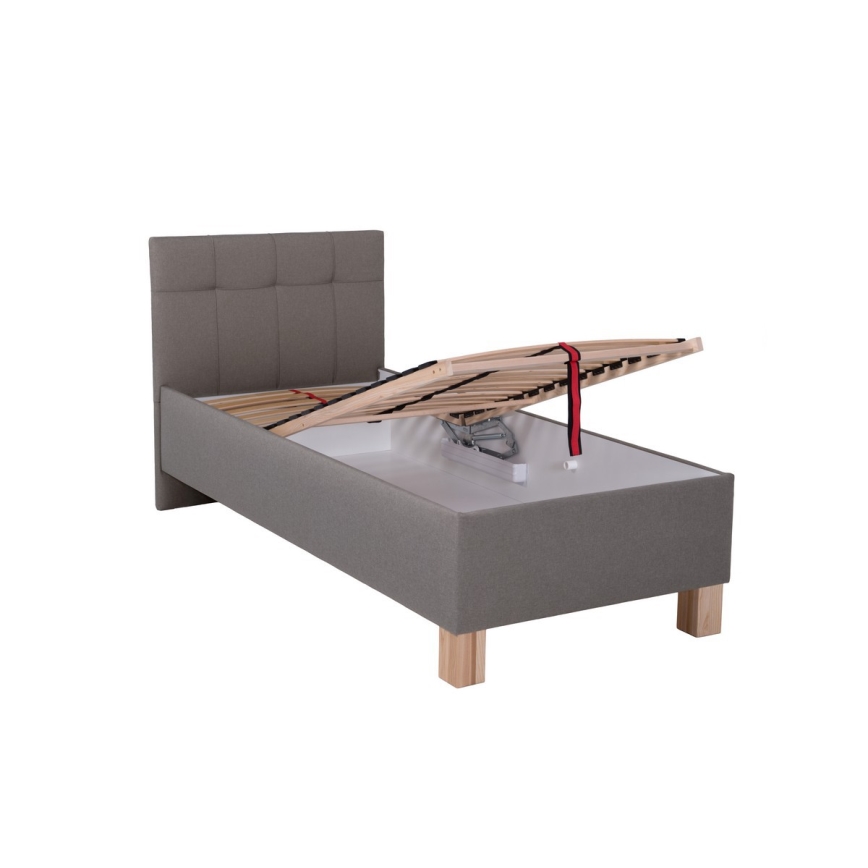 Tapičeni krevet s prostorom za pohranu bez madraca MARIA ONE 90x200 cm taupe