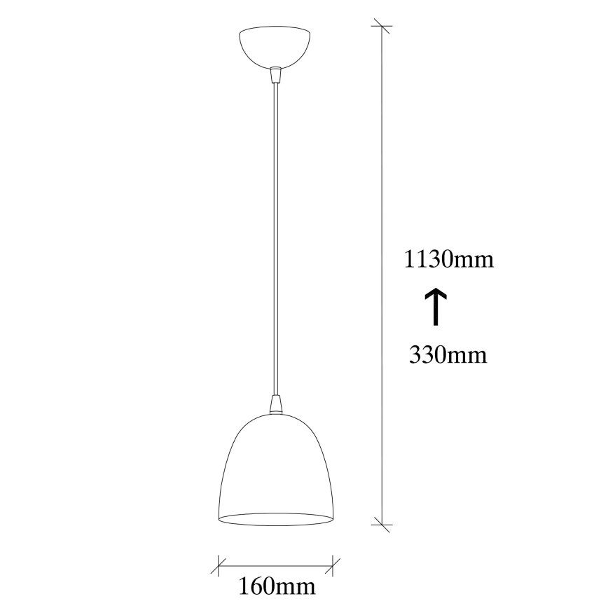 TATTOO viseća lampa 1xE27/40W/230V Ø 16 cm crna
