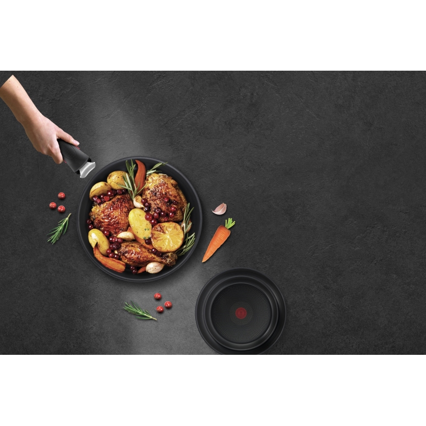 Tefal - 3-dijelni set tava INGENIO BLACK STONE