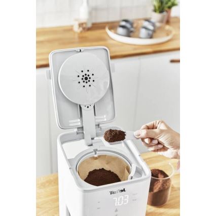 Tefal - Aparat za filter kavu s LCD zaslonom SENSE 1000W/230V bijela