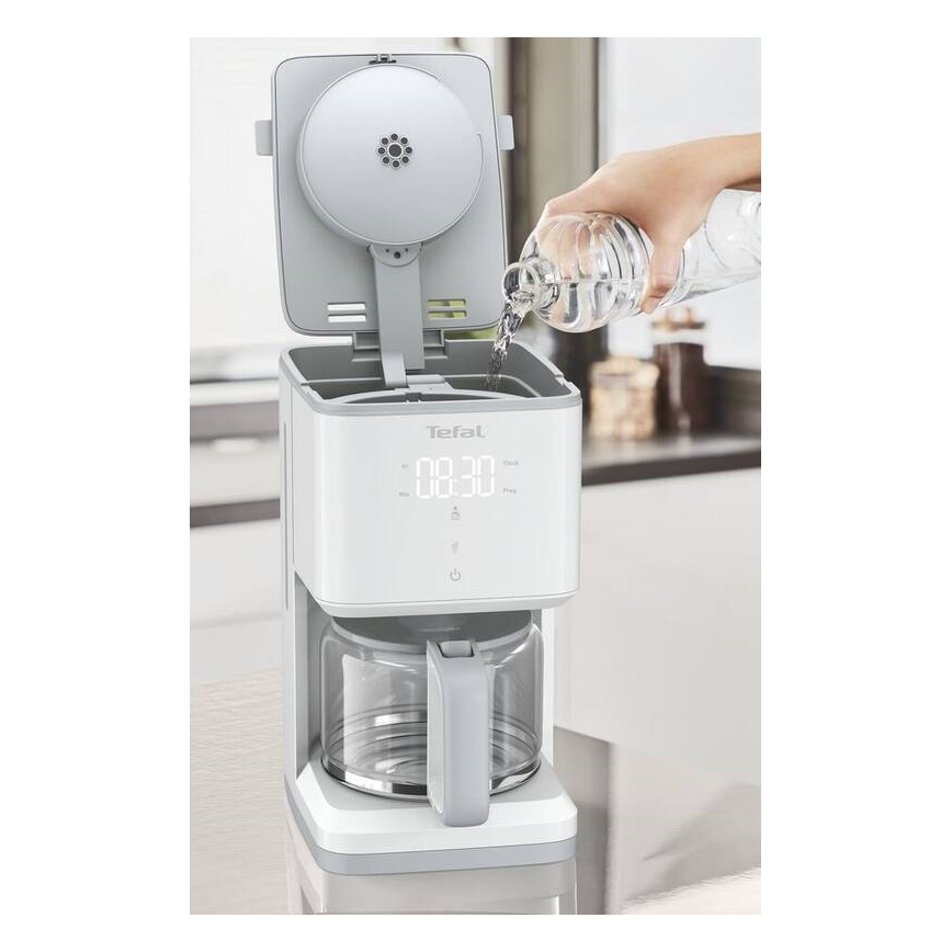 Tefal - Aparat za filter kavu s LCD zaslonom SENSE 1000W/230V bijela