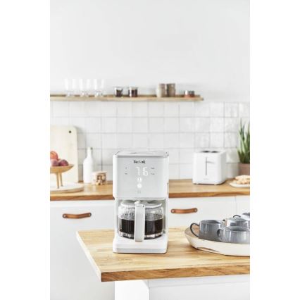 Tefal - Aparat za filter kavu s LCD zaslonom SENSE 1000W/230V bijela