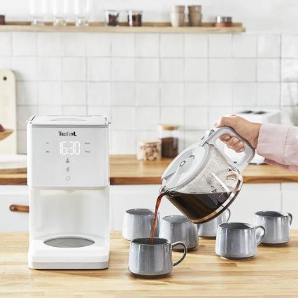 Tefal - Aparat za filter kavu s LCD zaslonom SENSE 1000W/230V bijela