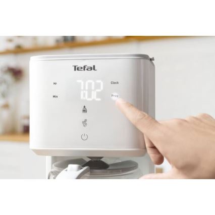 Tefal - Aparat za filter kavu s LCD zaslonom SENSE 1000W/230V bijela