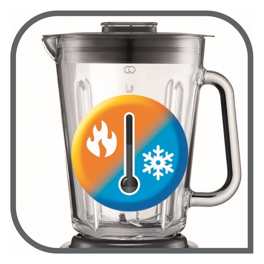 Tefal - Blender 2 l PERFECTMIX+ 1200W/230V mat krom/crna