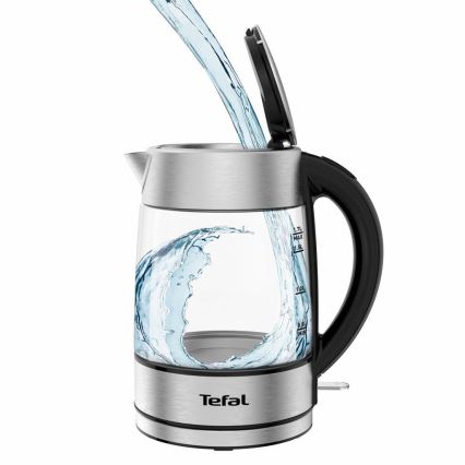 Tefal - Kuhalo za vodu GLASS 1,7 l 2200W/230V matirani krom