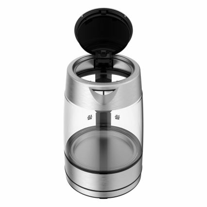 Tefal - Kuhalo za vodu GLASS 1,7 l 2200W/230V matirani krom