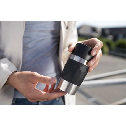 Tefal - Termo šalica 300 ml COMPACT MUG nehrđajući čelik/crna